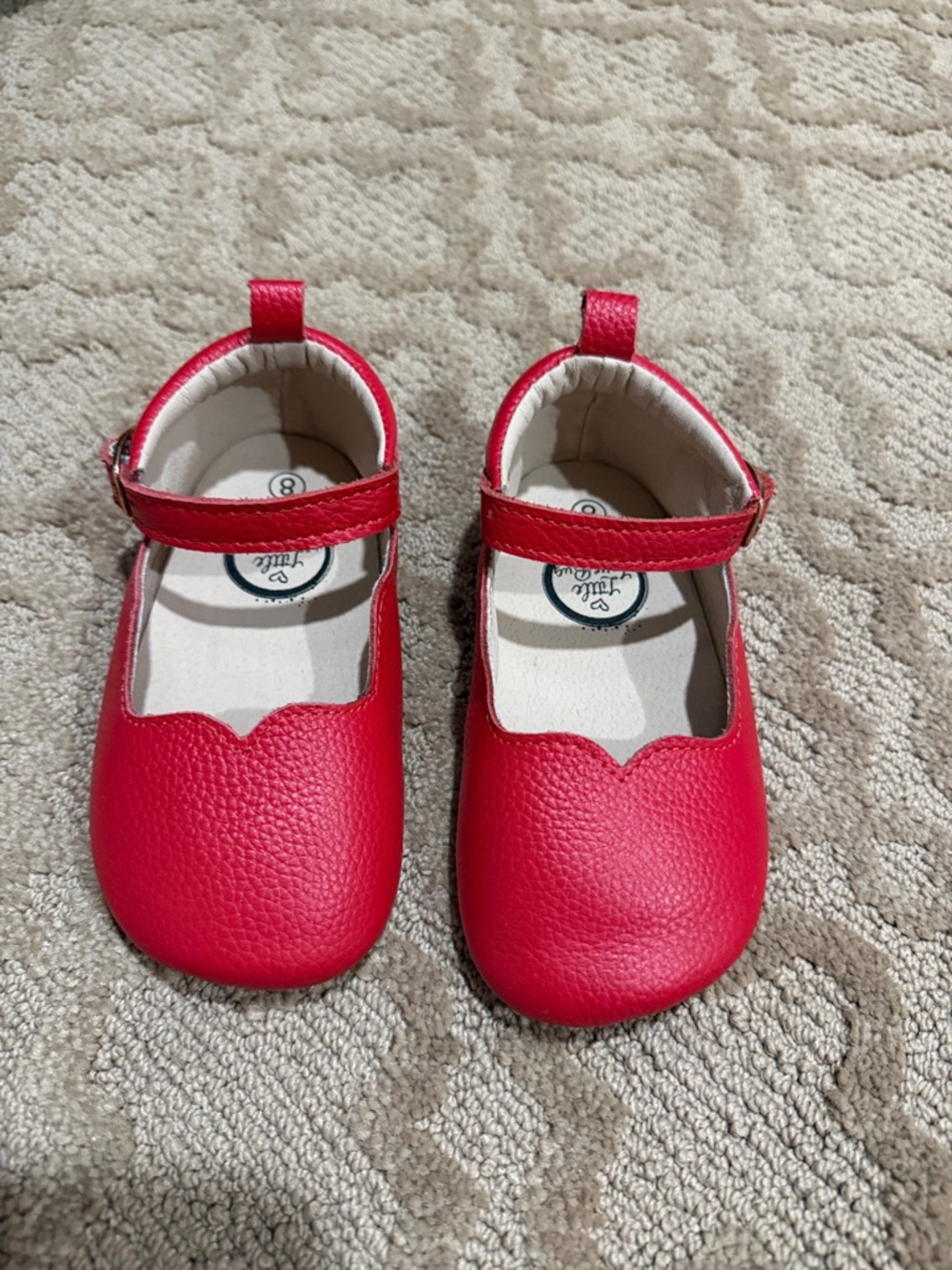 Little Love Bug RedLeather Mary Jane Shoes